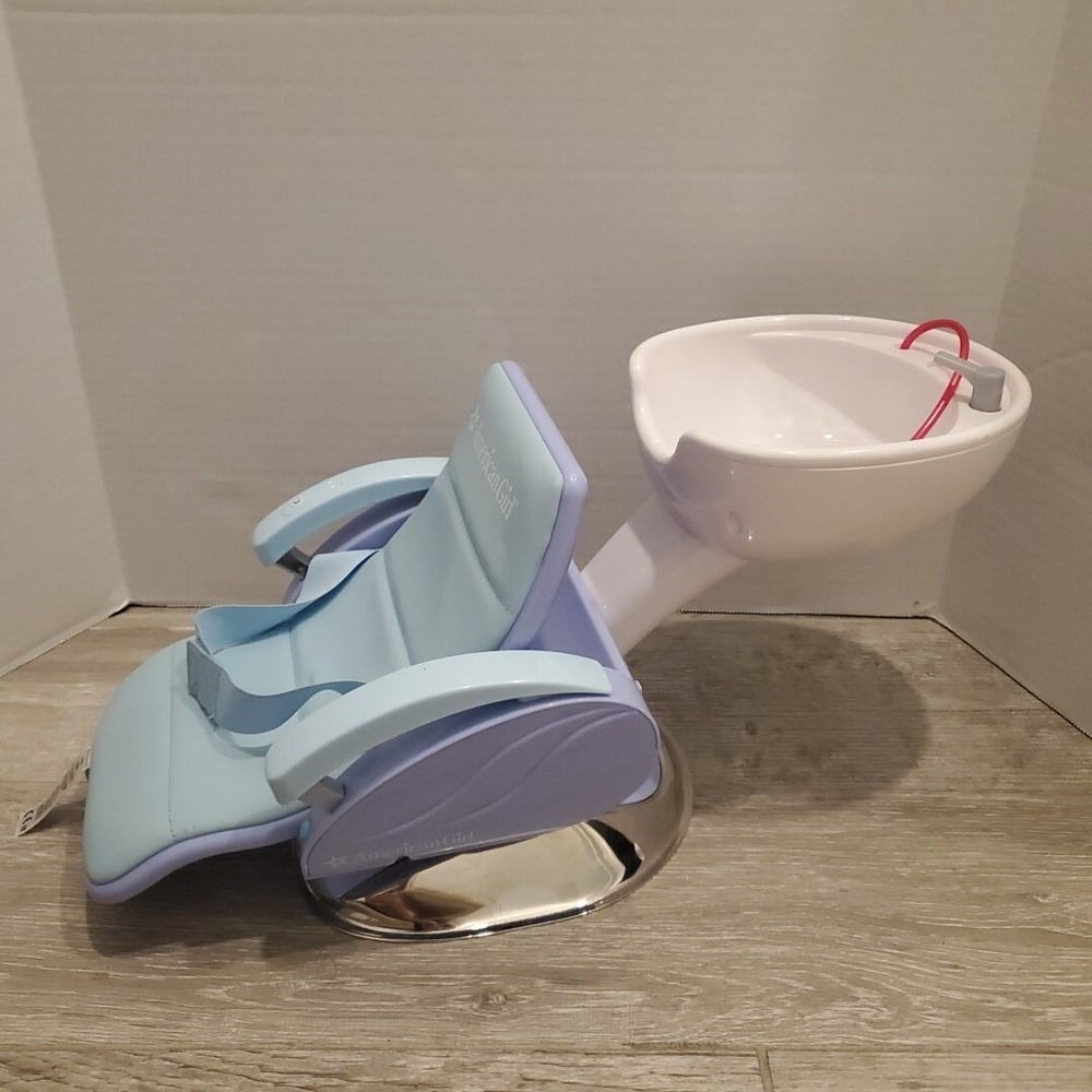 American Girl Doll Spa Chair Blue Salon Shampoo Station With Sound Tested F5355 - Picture 4 of 12